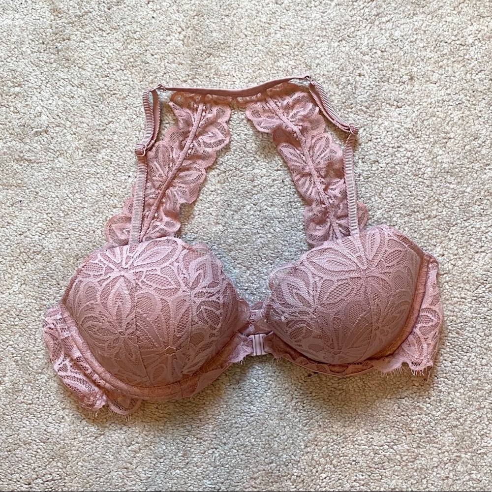 PINK Lace Push-Up Bra